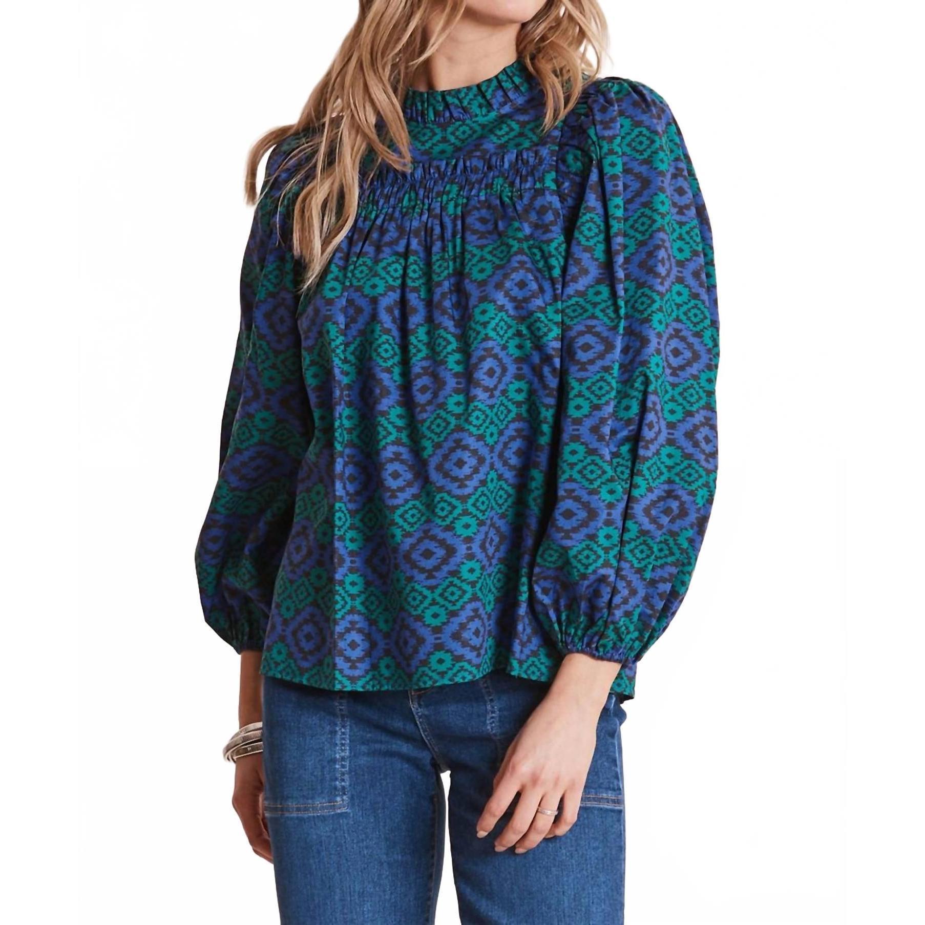 New Tyler Boe Ella Cotton Tapestry Top In Multi